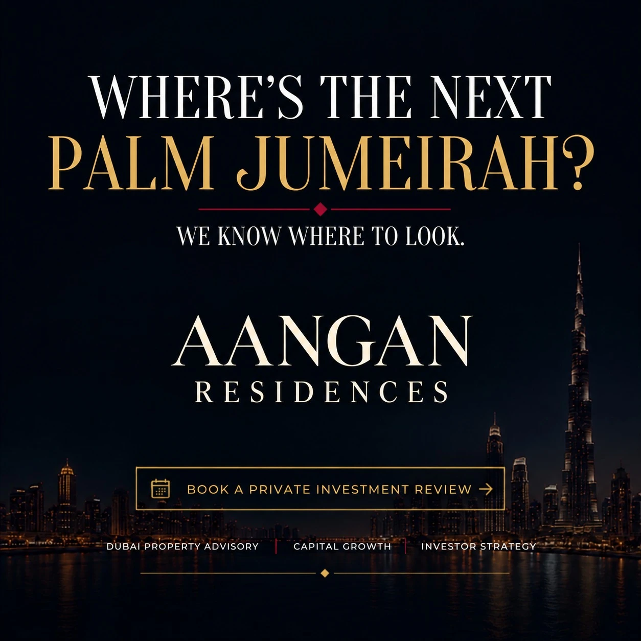 Slide 2 of 6: Where's the next Palm Jumeirah? We know where to look. Book a private investment review